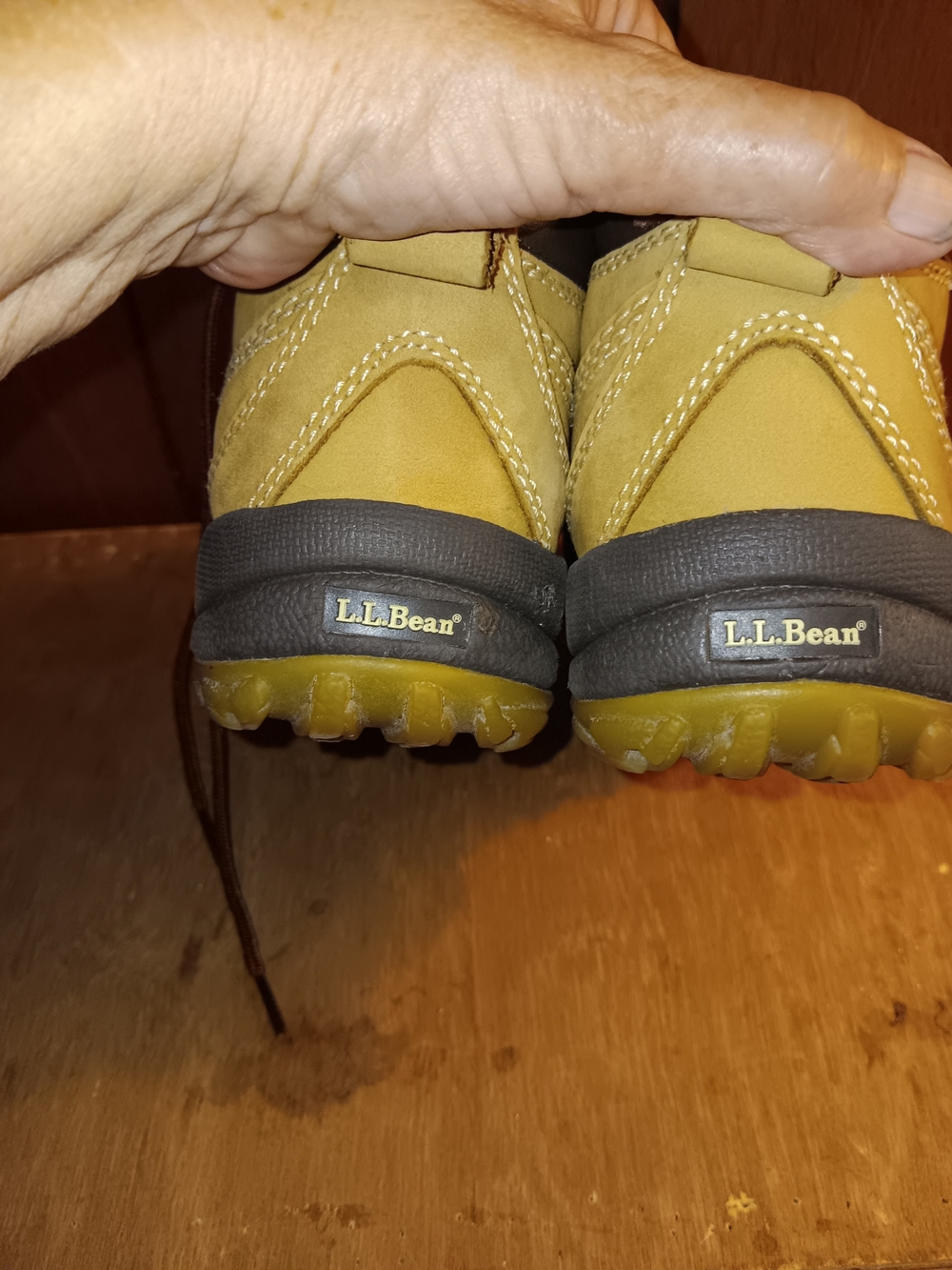 L.L. Bean Womans Tan and Brown Duck Boots - Picture 13 of 14